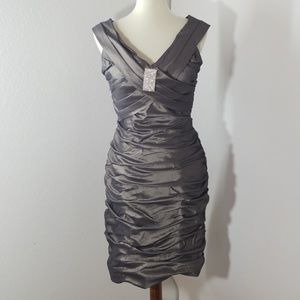Fabulous Silver Grey cocktail dress NWOT